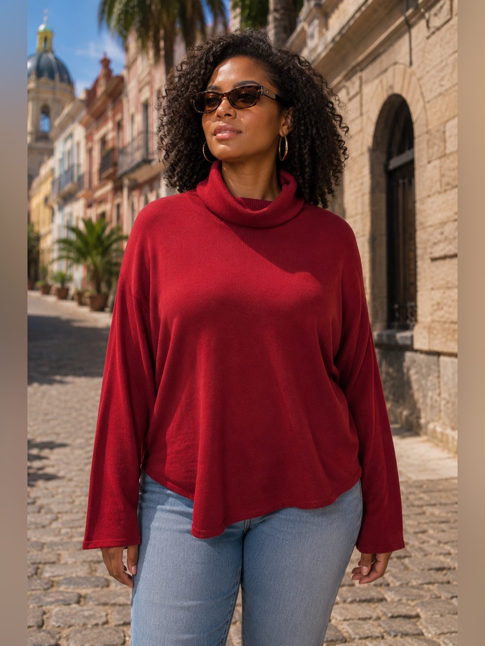 Karen Scott Vibrant Red Cowl Neck Sweater - Picture 10 of 10